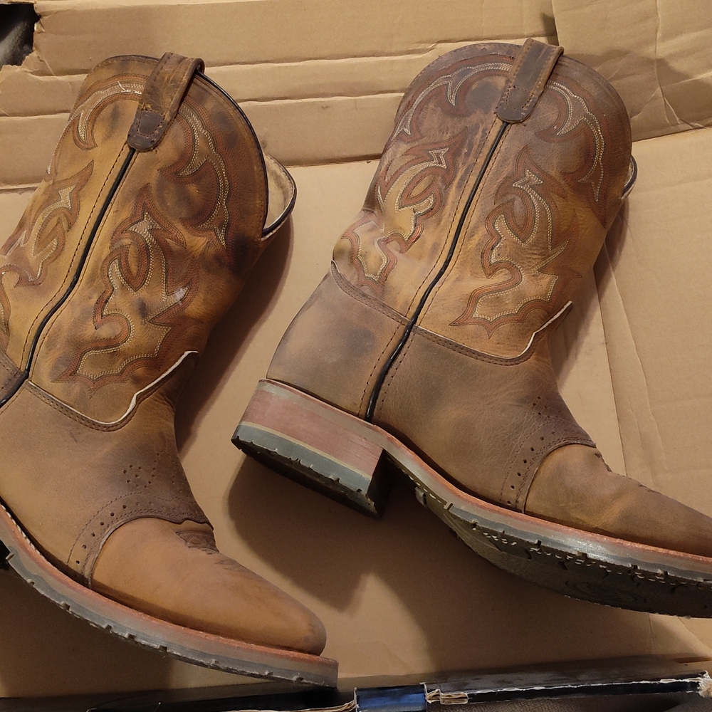 Men's Brown Western Boots 10.5 2E